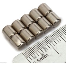 OEM Dünya Magnet 25 Adet Çap 5mm x Kalınlık 5mm Silindir Güçlü Neodyum Mıknatıs
