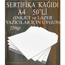 OEM A4 Sertifika Kağıdı Kalın 50 Adet Gramajlı Fotokopi Kağıdı 250 gr Tüm Yazıcılara Uyumlu 21X29.7 cm Kalın Baskı Kağıdı