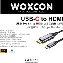 OEM Usb-C - HDMI Kablo, USB 3.2 Type C, Hdmı2.0b Standart, 4K 60Hz, 18GBPS, Hdr, HDR10, 3d, Hdcp2.2