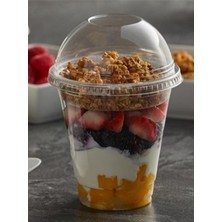 OEM 350 cc Pet Plastik Milkshake Limonata Bardağı Kapaklı 50 Adet