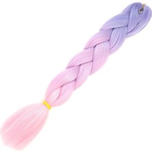 TeknoKapsül Simli Lila / Pembe / Şeker Pembesi Ombreli Örgülük 100 Gr.