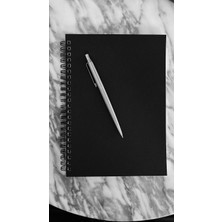 OEM Spiralli Defter, Siyah Kapaklı, A5 Boyutunda (15X21 Cm), 100 Yaprak (Noktalı)