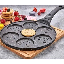 OEM Granit Pankek Döküm Tava 28 cm - Emojili