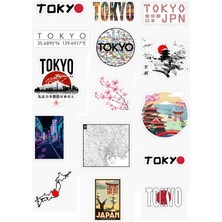 OEM Japonya - Tokyo 15'li Özel Tasarım Sticker Seti