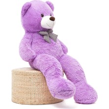 OEM Sevgiliye Özel Hediye - 140 cm Papyonlu Peluş Ayıcık... 140CMAYI (Mor)