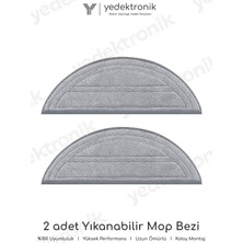 Yedektronik Roborock S8 Pro ve S8 Pro Plus Uyumlu 2'li Mop Bezi Seti | Yüksek Kalite