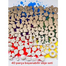 OEM 40 Parça Boyanabilir Figür Seti – Çocuklar ve Yetişkinler Için Hobi &amp; Sanat Aktivitesi