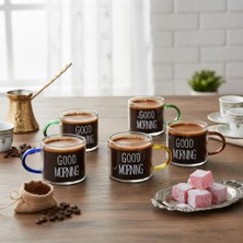 OEM 6'lı Borosilikat Cam Espresso ve Türk Kahvesi Fincanı Seti (90 Ml) - Düz ve Rölyefli Seçenekli Tabaksız Mini Kupa (Düz)