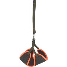 TeknoKapsül Kedi Köpek Halı Göğüs Tasma Seti Large 38-45 cm + 130 cm Haki Tcu