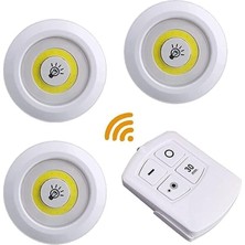 OEM H3 Cob Uzaktan Kumandalı Üçlü Spot Lamba Pilli Dolap Altı Spot Günışığı
