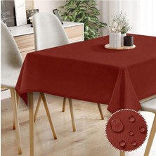 OEM Canvas Bordo Sıvı Geçirmez Leke Tutmaz Masa Örtüsü Bordo 80 x 80