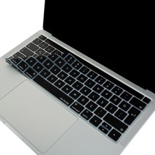 OEM MacBook Pro Touch Bar Türkçe Q Klavye Koruyucu Silikon Keyboard Cover 13-15 Inç Uyumlu A1706 A1989 A2159 A1707 A1990 | Uk Iso Ters L Enter Siyah
