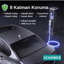 OEM 22KW Taşınabilir Elektrikli Araç Şarj Istasyonu Wi-Fi/bluetooth Smart 5 Metre Tip2 Kablolu Trifaz/monofaz 32A 22KW/11KW/7.66KW/3.5KW