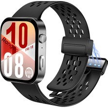 OEM Huawei Watch Fit 4/4 Pro/fit 3 ile Uyumlu Active Air Loop Kordon Manyetik Kilit Mekanizmalı Nefes Alabilirlik Sağlayan Delikli Doku Deformasyona Karşı Dayanıklı Yedek Fit 4 Kayışı