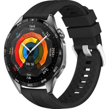 OEM Yumuşak Silikonlu 22MM Kordon Huawei ile Uyumlu Watch Gt5/gt5 Pro/gt4/watch 4 Pro/gt3/gt3 Pro/gt2/gt2 Pro 46MM Için Yüzeyi Şerit Görünümlü Esnek ve Dayanıklı Kayış