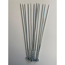 OEM Mobilreyon 25 Adet Kare Ciğer Şişi 50 Cm, Et Mangal Şiş (Uzunluk 50 Cm, Kalınlık 3 Mm)