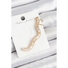 TeknoKapsül Mey Ithalat® Pirinç Su Yolu Model Gold Renk Sağ Kıkırdak Küpe