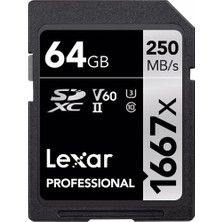 OEM Professional 64 GB 1667X Sdxc Hafıza Kartı (250MB/S-80MB/S)