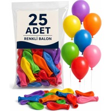 OEM Renkli Balon 25 Li Karışık Renk Parti Doğum Günü Kutlama Özel Günler