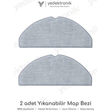 Yedektronik Roborock Q8  / Q8 Plus Uyumlu 2'li Mop Bezi Seti | Yüksek Kalite