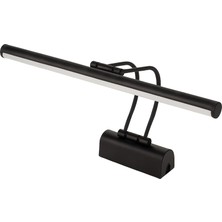 OEM Siyah Kasa LED Flüt Resim Aplik | 6W | 3200K Gün Işığı | 35CM | Duvar Tipi Ayna/tablo Üstü Dekoratif Işık | IP20 Iç Mekan Kullanım