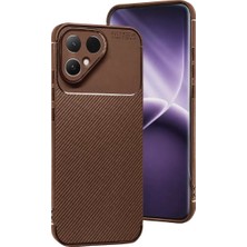 Aesco Tecno Pova Curve 2 5g Auto Focus Karbon Kapak - Kahverengi