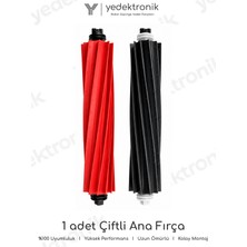 Yedektronik Roborock Q8 Max / Q8 Max Plus / Q5 Pro / Q5 Pro Plus Uyumlu Çiftli Ana Fırça | Yüksek Kalite