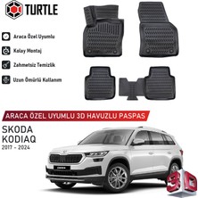 Turtle Skoda Kodiaq (Ns7) 2017-2023 Uyumlu 3D Havuzlu Oto Paspas
