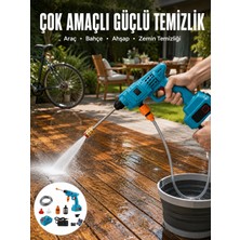 Bucuks Mey Ithalat® Şarjlı Oto Yıkama, Bahçe Sulama Tabancası Makinesi Yüksek Basınçlı