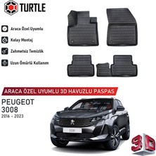 Turtle Peugeot 3008 (P84) 2017-2024 Uyumlu 3D Havuzlu Oto Paspas
