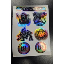 Şimika +18 Hologram 10X15 cm Kaliteli Baskı Stıcker 10 Adet Etıket Redbull