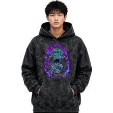 Sevbano Solo Leveling Arise Anime Baskılı Unisex Oversize Yıkamalı Premium Hoodie Sweatshirt
