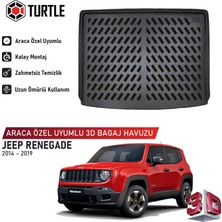 Turtle Jeep Renegade (Bu) 2015-2026 Uyumlu 3D Havuzlu Bagaj Havuzu