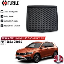 Turtle Fiat Egea Cross 2020-2026 Uyumlu 3D Havuzlu Bagaj Havuzu