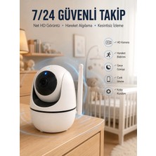 Aesco Akıllı Güvenlik Kamerası Hd Görüntü Kalitesi Hareket Algılama Wifi Kamera Yeni Nesil
