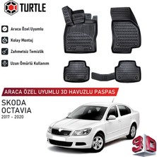 Turtle Skoda Octavia (Mk2) 2004-2011 Uyumlu 3D Havuzlu Oto Paspas