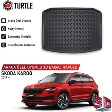Turtle Skoda Karoq 2017-2026 Uyumlu 3D Havuzlu Bagaj Havuzu
