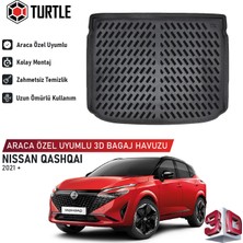 Turtle Nissan Qashqai (J12) 2021-2026 Uyumlu 3D Havuzlu Bagaj Havuzu