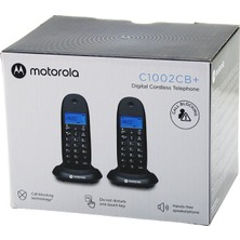 Aesco 2pcs Siyah Dijital Kablosuz - Telsiz Telefon Arayan No Görme 50 Hafıza C-1002CB