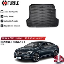 Turtle Renault Megane Iv (Xfb) 2016-2026 Uyumlu 3D Havuzlu Bagaj Havuzu