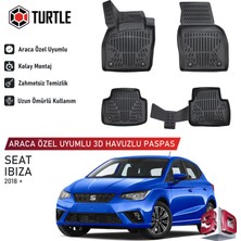 Turtle Seat Ibiza (Mk5) 2017-2026 Uyumlu 3D Havuzlu Oto Paspas