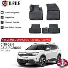 Turtle Citroen C5 Aircross 2018-2025 Uyumlu 3D Havuzlu Oto Paspas