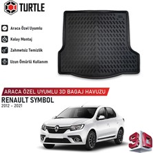 Turtle Renault Symbol 2012-2021 Uyumlu 3D Havuzlu Bagaj Havuzu