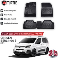 Turtle Citroen Berlingo 2019-2026 Uyumlu 3D Havuzlu Oto Paspas