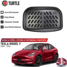 Turtle Tesla  Model Y  2020-2026 Uyumlu 3D Havuzlu Bagaj Havuzu