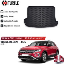 Turtle Volkswagen T-Roc 2017-2026 Uyumlu 3D Havuzlu Bagaj Havuzu