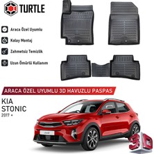 Turtle Kia Stonic (Oy) 2018-2026 Uyumlu 3D Havuzlu Oto Paspas