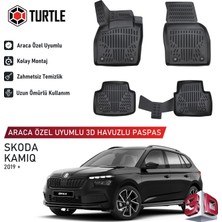 Turtle Skoda Kamiq 2019-2026 Uyumlu 3D Havuzlu Oto Paspas