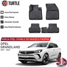 Turtle Opel Grandland 2017-2024 Uyumlu 3D Havuzlu Oto Paspas