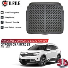 Turtle Citroen C5 Aircross 2018-2025 Uyumlu 3D Havuzlu Bagaj Havuzu